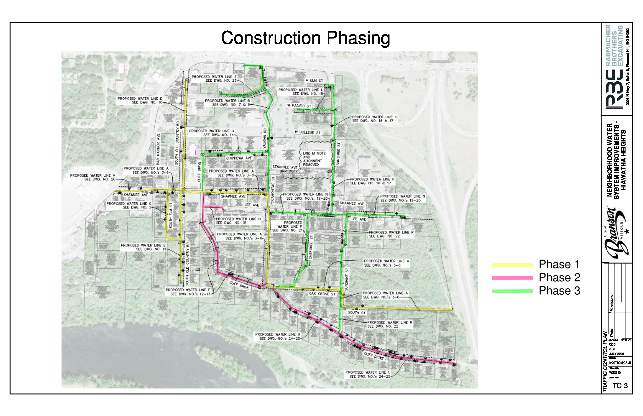 Hiawatha Traffic Construction Phasing